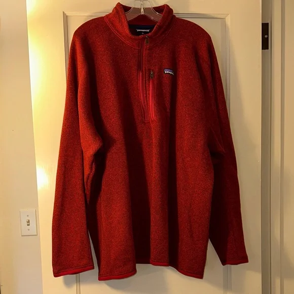Patagonia Men's XXXL Vibrant Red Zip-Up Sweater - Picture 1 of 12